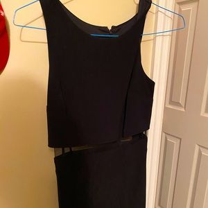 Classy black Betsy & Adam formal dress.